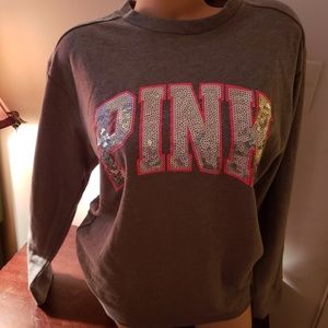 Victoria's Secret PINK Bling Sequin Pullover Crew